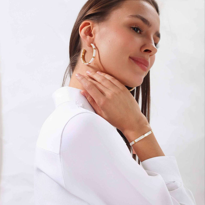 Ensemble Neige (Parure Gotha et boucles d'oreilles Lila)