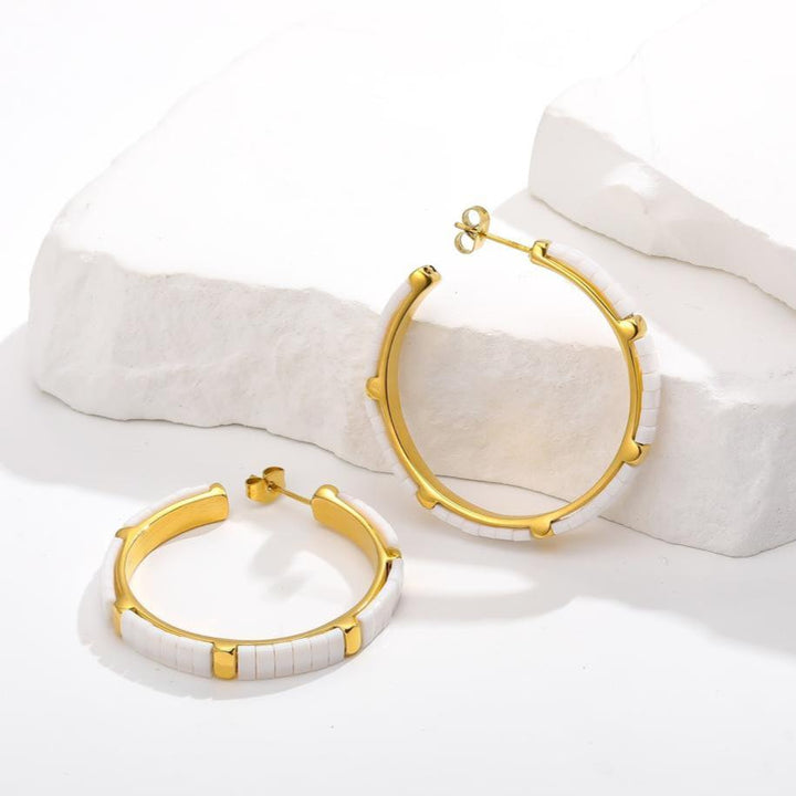 Ensemble Neige (Parure Gotha et boucles d'oreilles Lila)