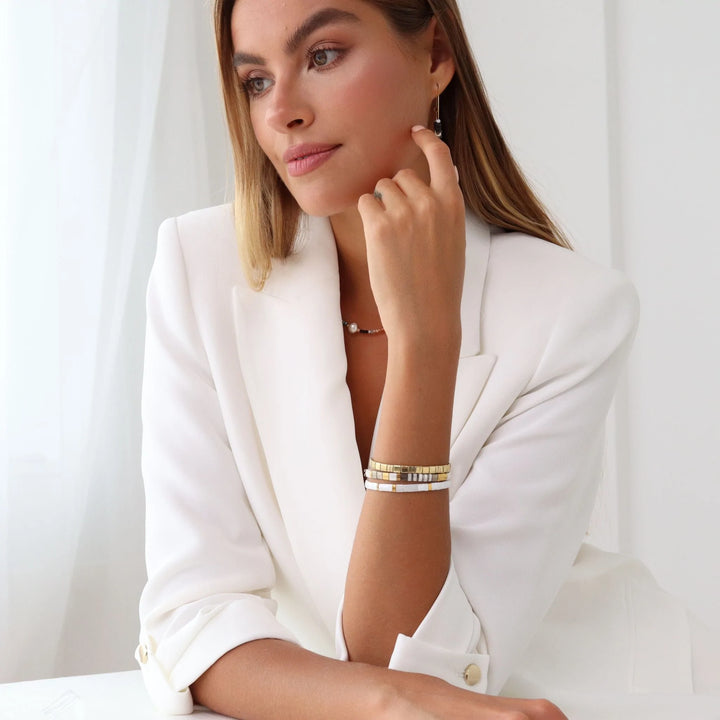 Ensemble Sparkle - beads bracelet fait main en perles Miyuki par Køss Design