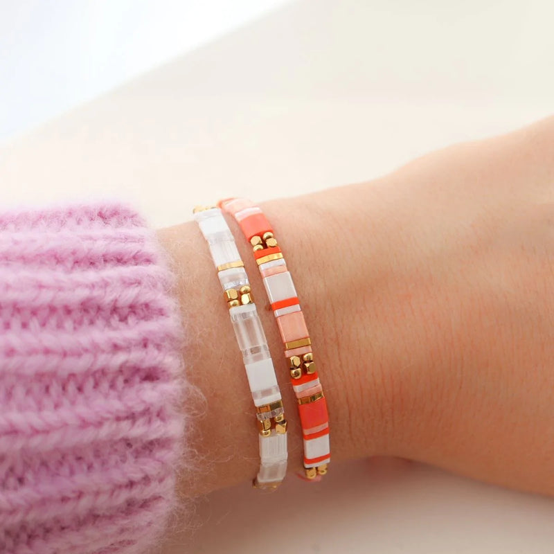 Parure Lily - Bracelet de perles - beads bracelet fait main en perles Miyuki par Køss Design