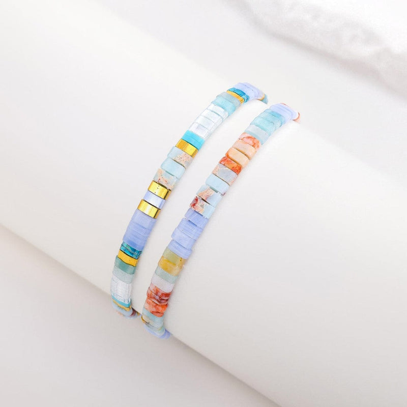 Parure Nerea - Bracelet de perles - bracelets perles plates fait main en perles Miyuki par Køss Design