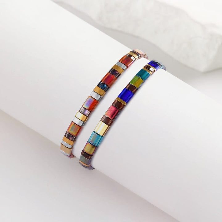 Parure Talia - Bracelet de perles - bracelets perles plates fait main en perles Miyuki par Køss Design