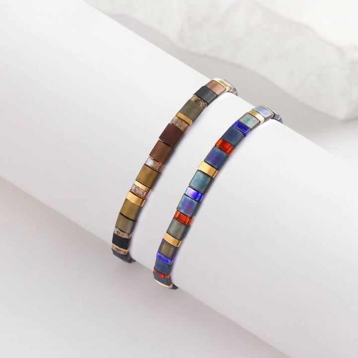 Parure Zofia - Bracelet de perles - bracelets perles plates fait main en perles Miyuki par Køss Design