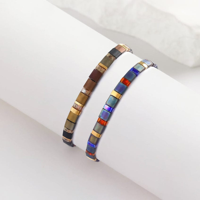 Parure Zofia - Bracelet de perles - bracelets perles plates fait main en perles Miyuki par Køss Design