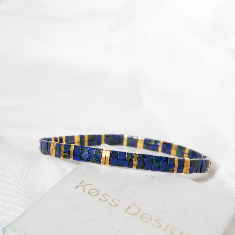 Eclipse - bracelet en perles Miyuki porté au poignet
