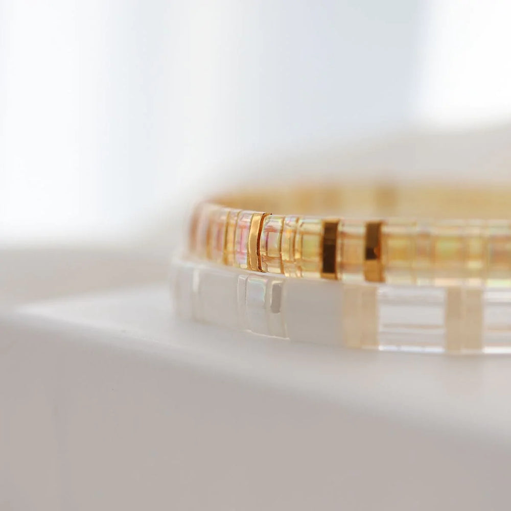 Ensemble Gøld - vue détaillée des perles Miyuki japonaises