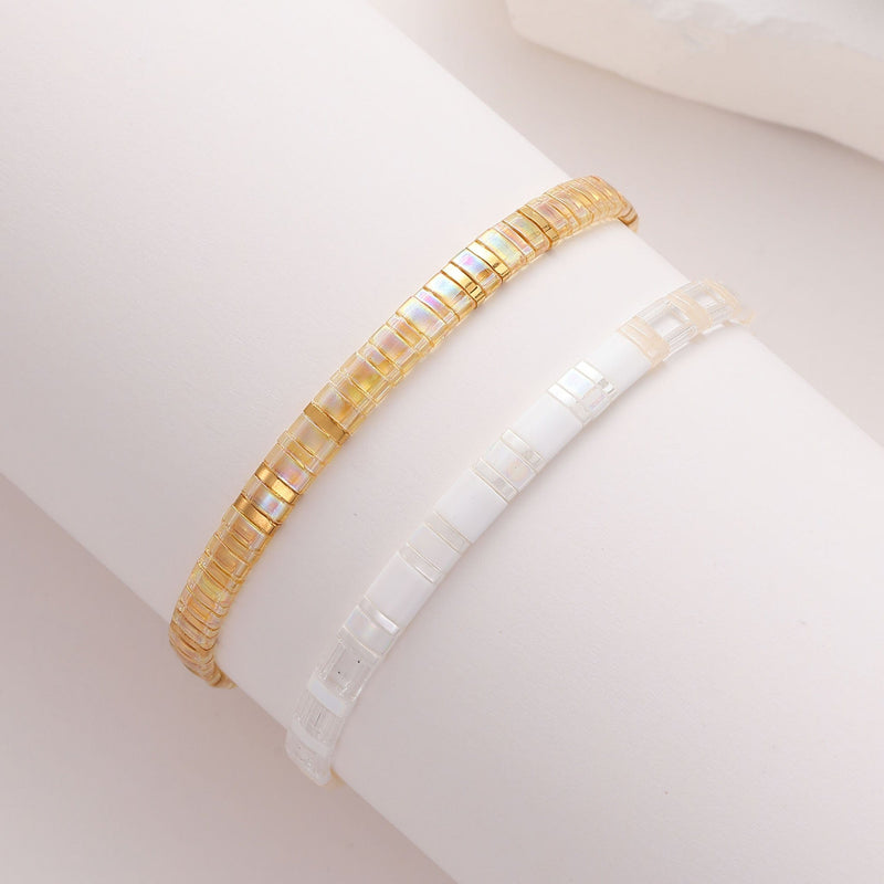 Ensemble Gøld - Bracelets de perles - bracelet de perles colorées fait main en perles Miyuki par Køss Design
