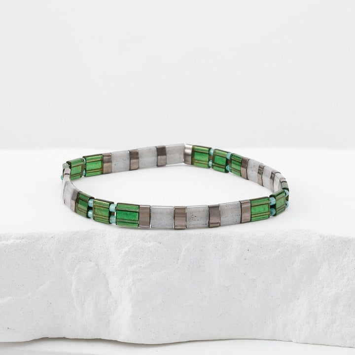 Parure Alenia - bracelet en perles Miyuki porté au poignet