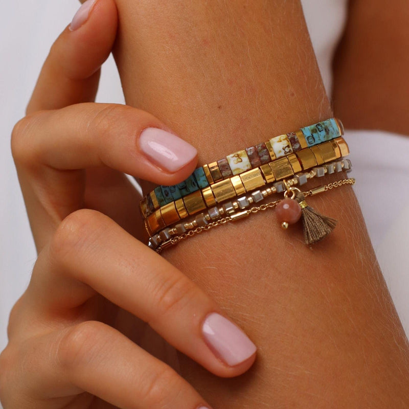 Parure Ange - vue détaillée des perles Miyuki japonaises