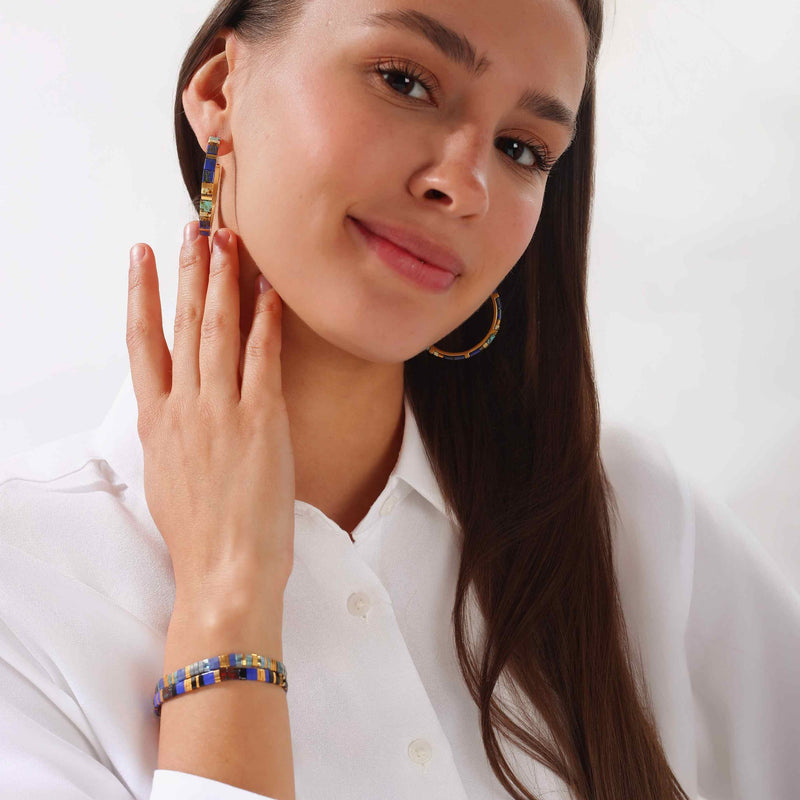 Parure Aurore - Køss Design bracelets perles plates fait main photo 7