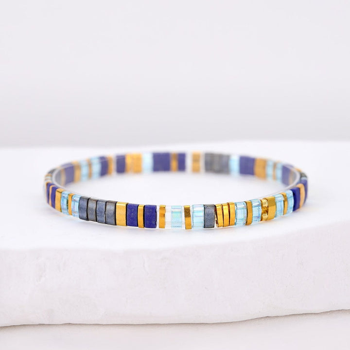 Parure Aurore - bracelet en perles Miyuki porté au poignet