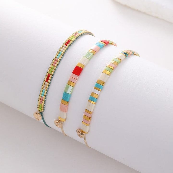 Parure Catalina - Bracelets de perles - bracelet de perles colorées fait main en perles Miyuki par Køss Design