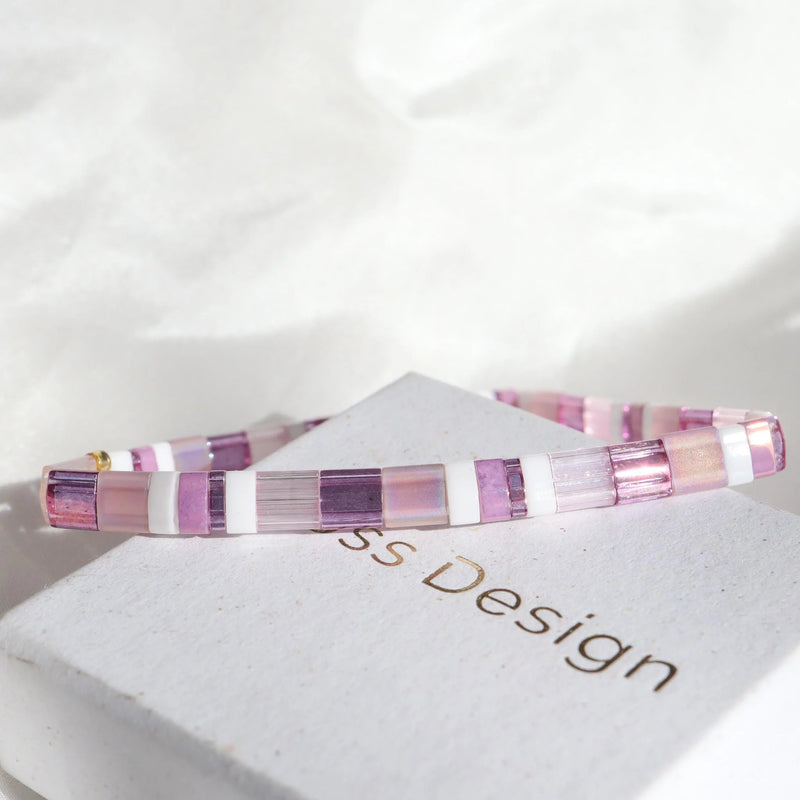 Parure Lavande - Bracelets de perles