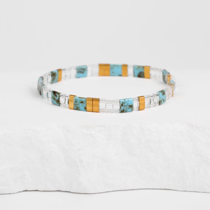 Parure Le Morne - bracelet en perles Miyuki porté au poignet