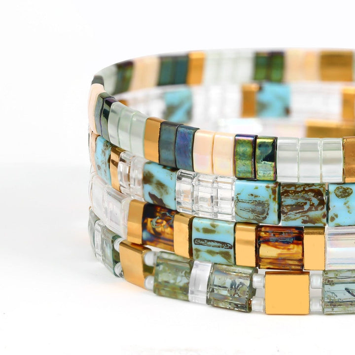 Parure Le Morne - vue détaillée des perles Miyuki japonaises