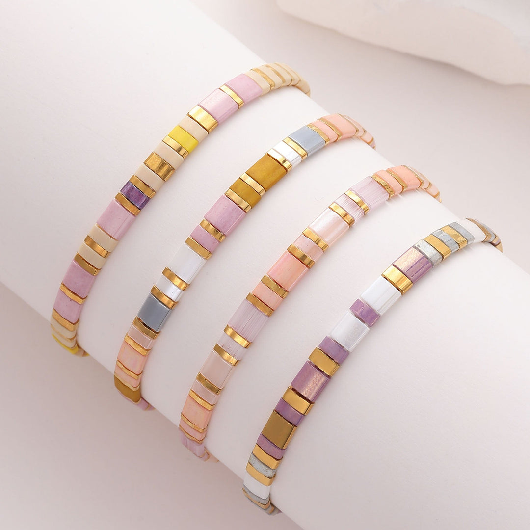 Parure Lia - Bracelets de Perles - bracelet de perles colorées fait main en perles Miyuki par Køss Design