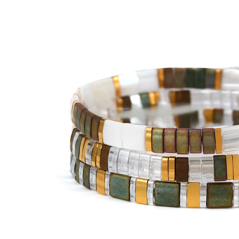 Parure Mila - vue détaillée des perles Miyuki japonaises