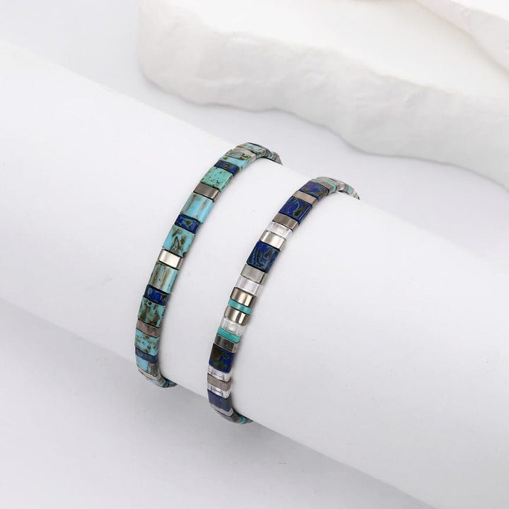 Parure Nerina - Bracelets de perles - bracelet de perles colorées fait main en perles Miyuki par Køss Design