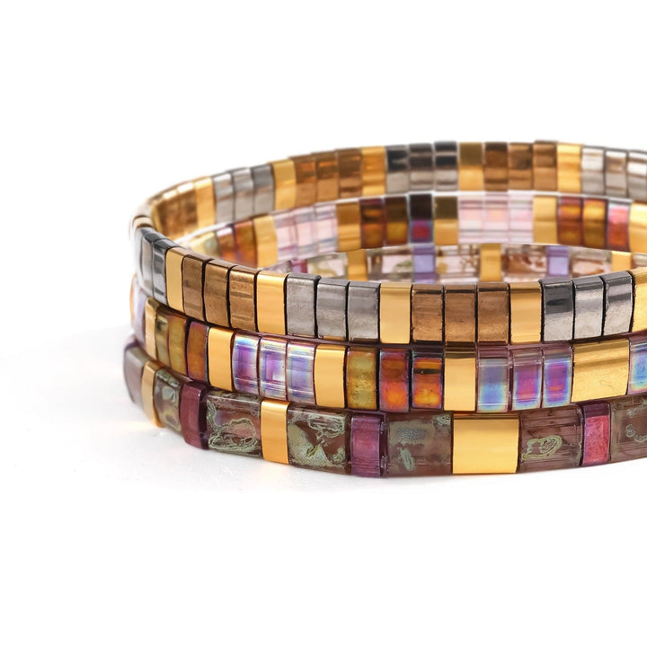 Parure Odette - vue détaillée des perles Miyuki japonaises