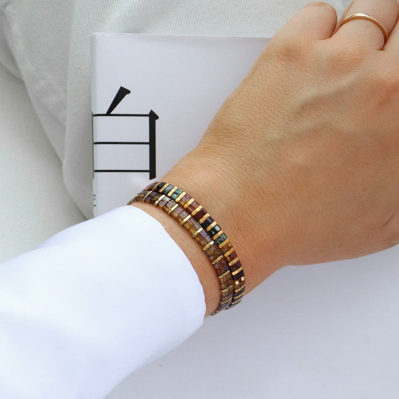 Parure Rona - Køss Design bracelets perles plates fait main photo 7