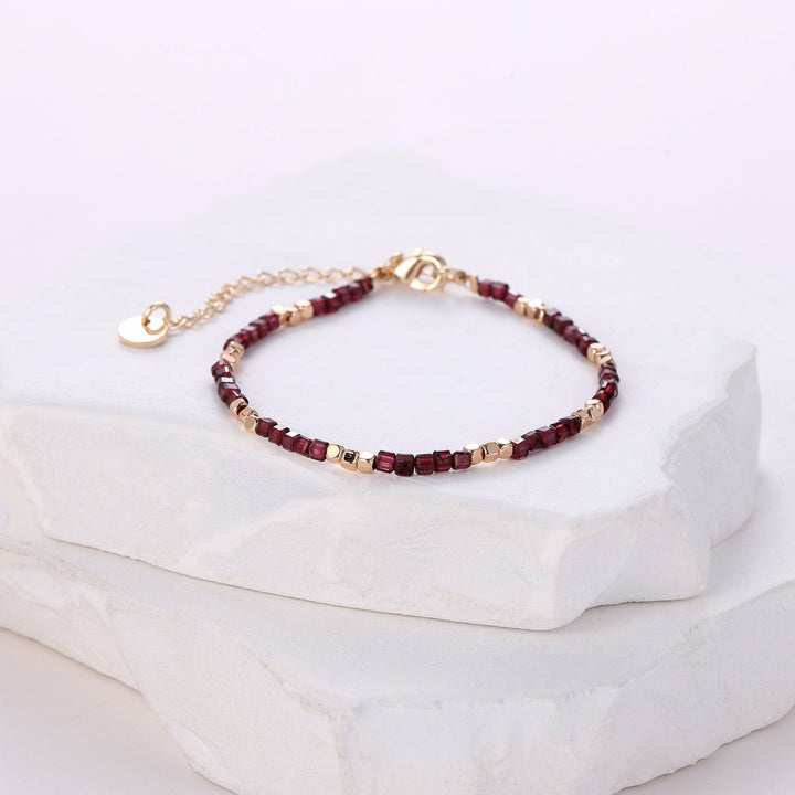 Parure Scarlett - vue détaillée des perles Miyuki japonaises