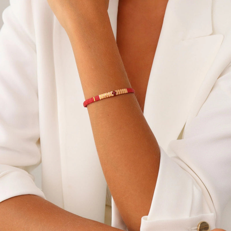 Parure Scarlett - Køss Design bracelet de perles colorées fait main photo 7