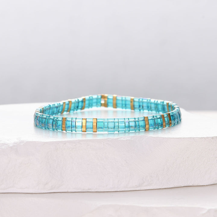 Parure Sofia - bracelet en perles Miyuki porté au poignet