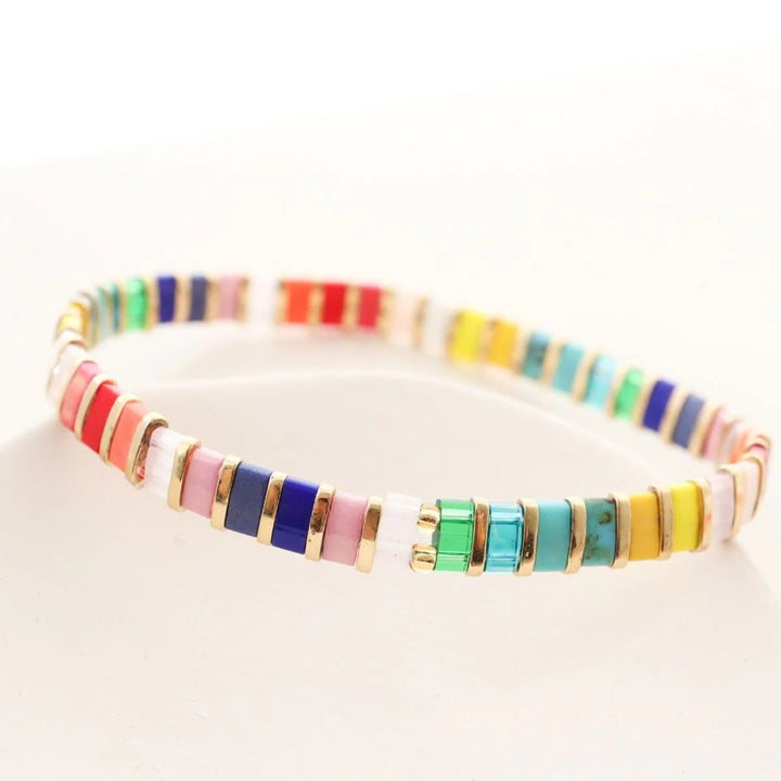 Parure Søl - bracelet en perles Miyuki porté au poignet