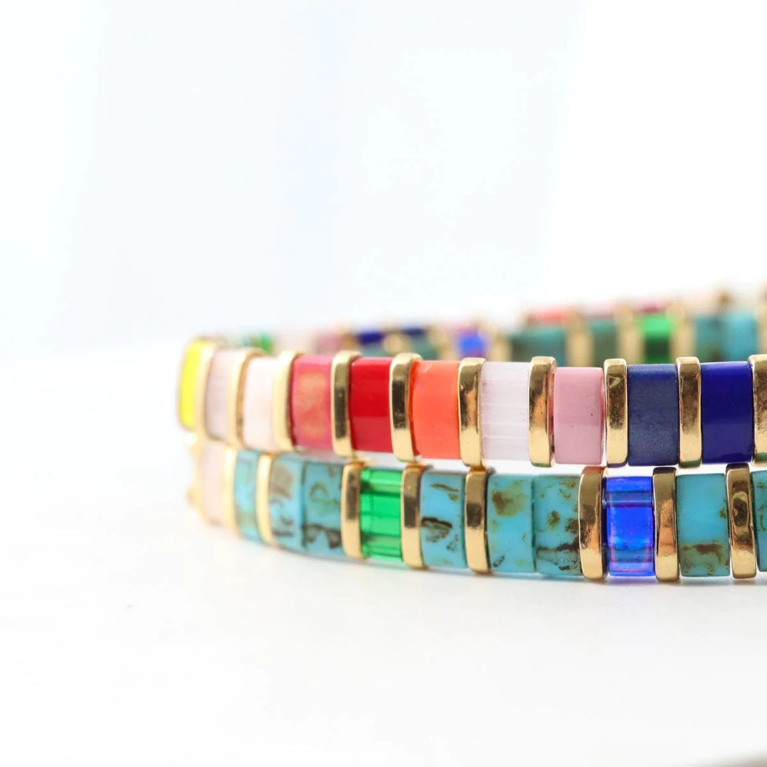Parure Summer - Bracelet de perles - bracelet de perles colorées fait main en perles Miyuki par Køss Design