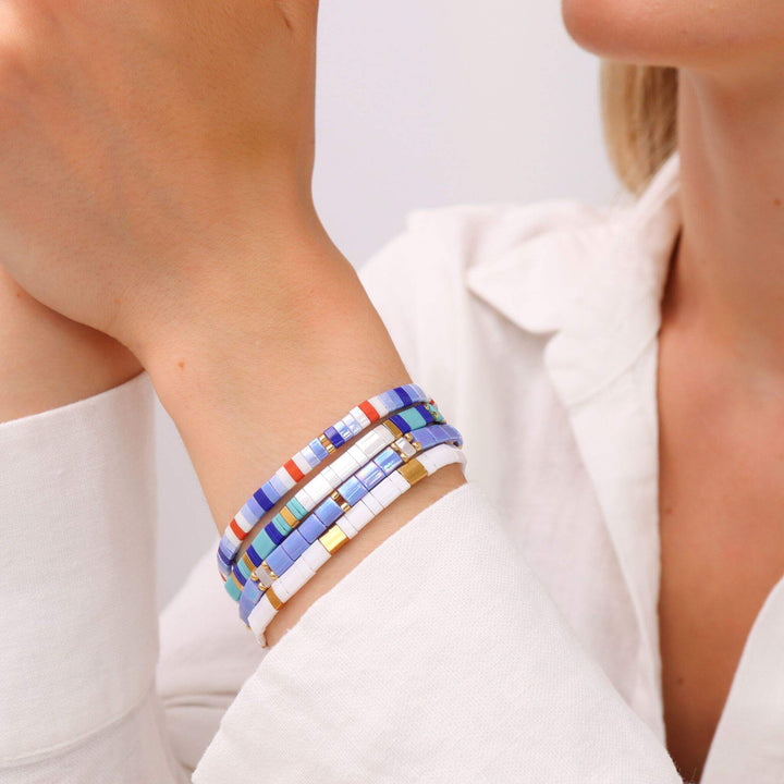 Pourpre - Bracelet de perles