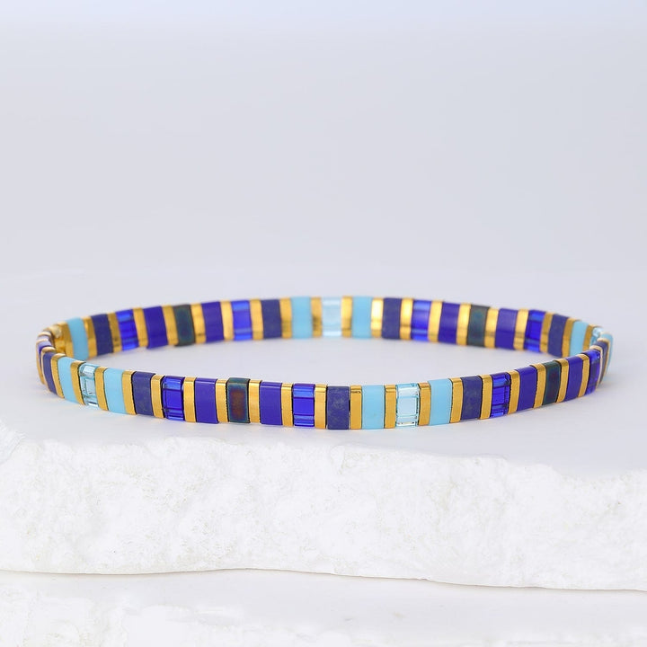 Saphir - Bracelet de perles - bracelet de perles colorées fait main en perles Miyuki par Køss Design