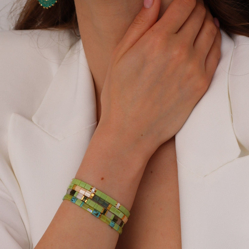 Parure Alisa - vue détaillée des perles Miyuki japonaises