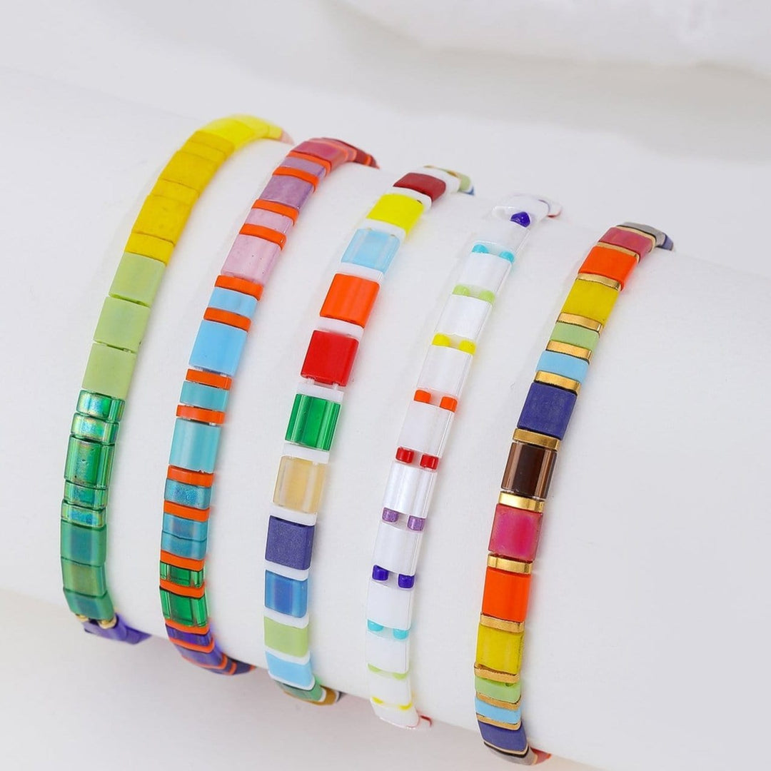 Parure Aloha - Bracelets de perles - bracelets perles plates fait main en perles Miyuki par Køss Design