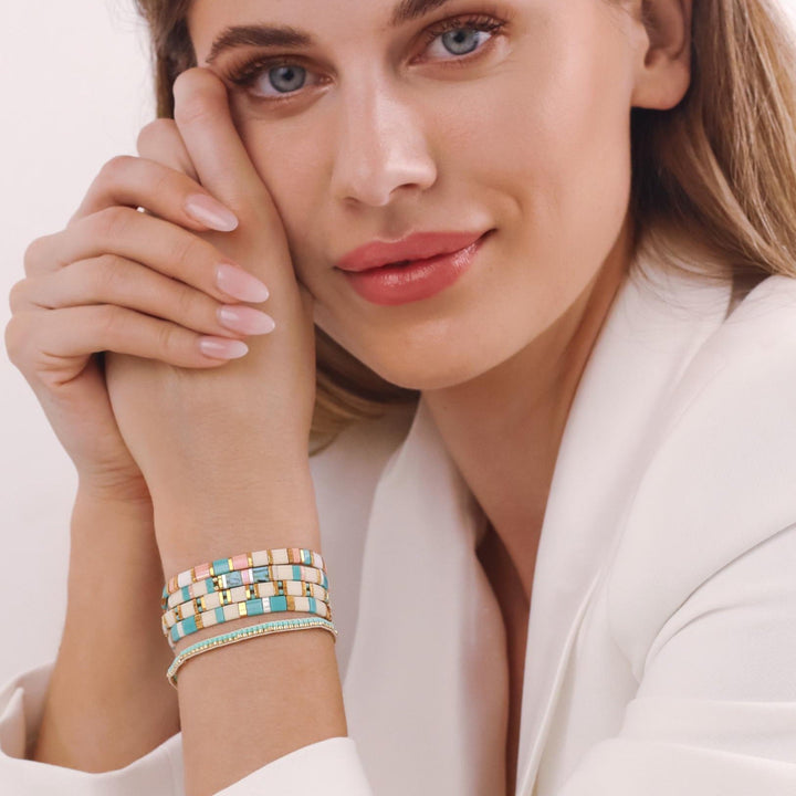 Parure Aurora - Køss Design bracelets perles plates fait main photo 10