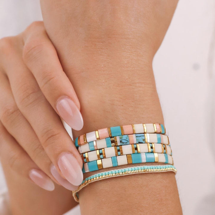 Parure Aurora - Køss Design bracelets perles plates fait main photo 8