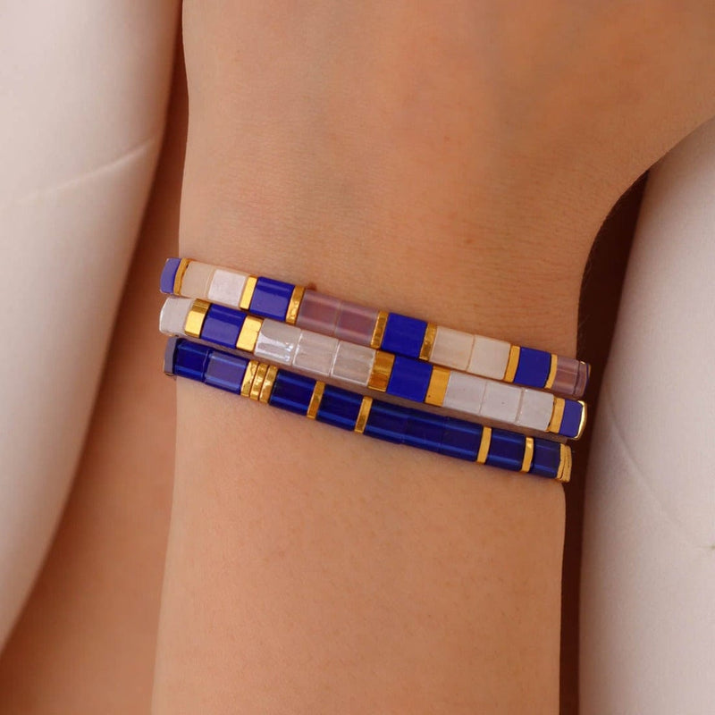 Parure Ava - bracelet en perles Miyuki porté au poignet