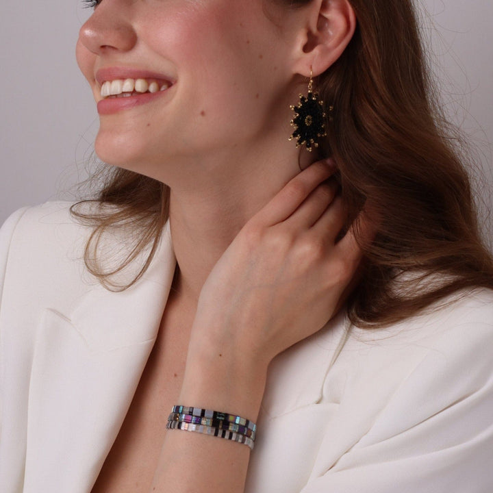 Parure Clara - bracelet en perles Miyuki porté au poignet