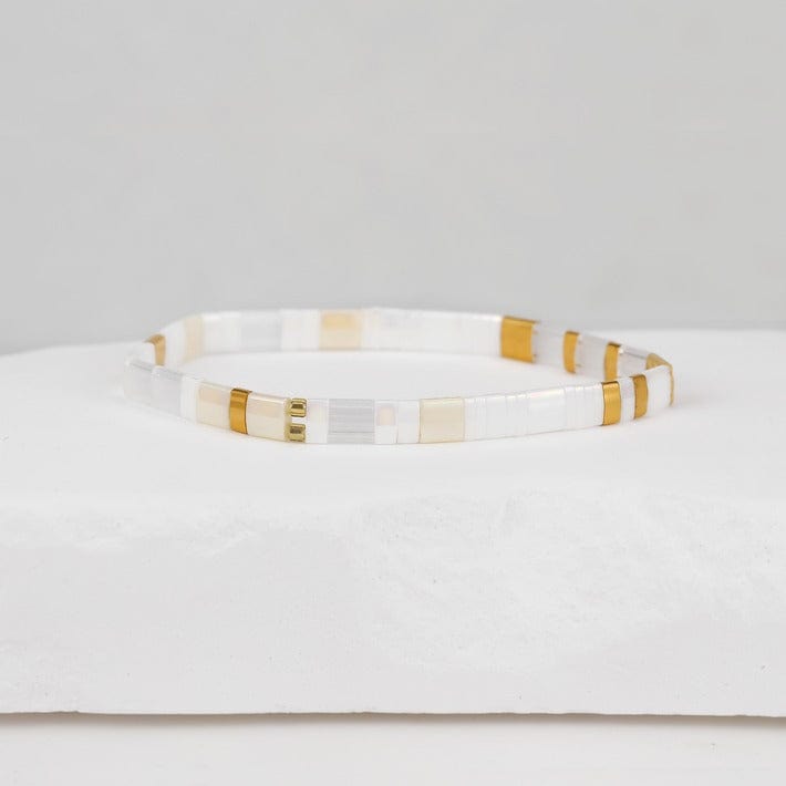 Parure Daria - bracelet en perles Miyuki porté au poignet