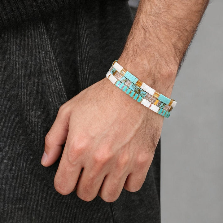 Parure Eden - bracelet en perles Miyuki porté au poignet