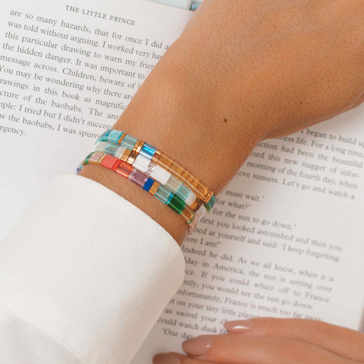 Parure Firenze - bracelet en perles Miyuki porté au poignet