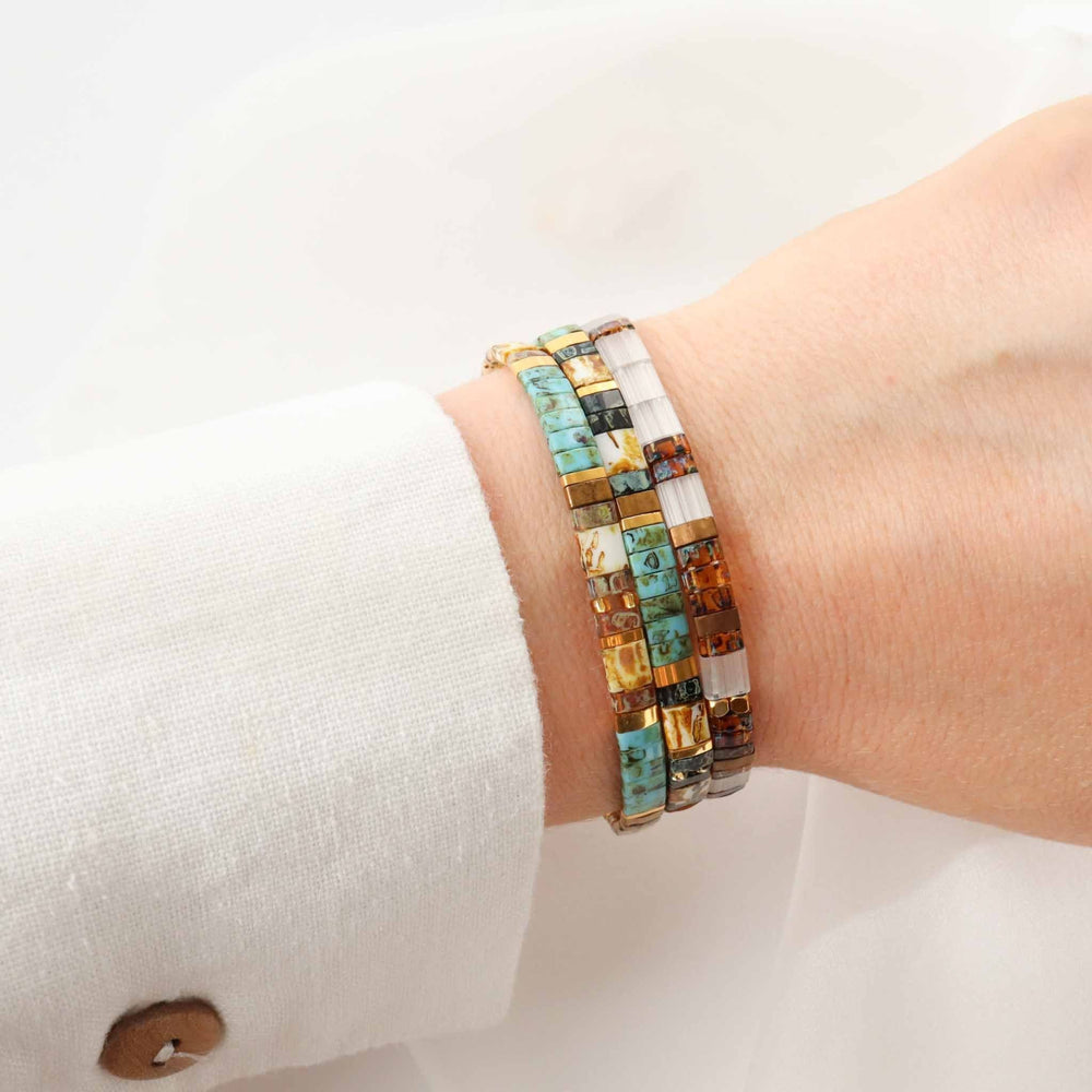 Parure Jeanne - vue détaillée des perles Miyuki japonaises