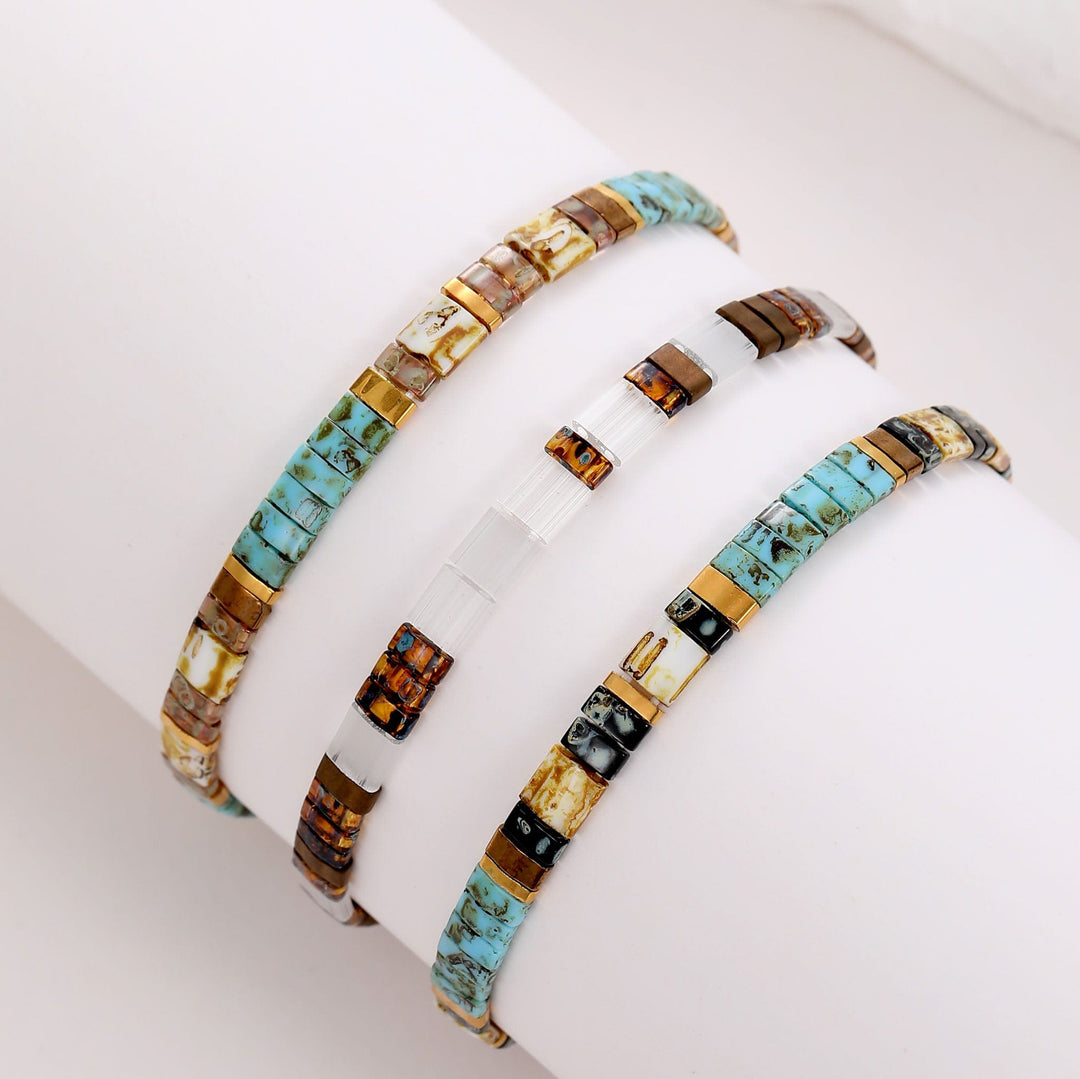 Parure Jeanne - Bracelets de perles - bracelet de perles fait main en perles Miyuki par Køss Design