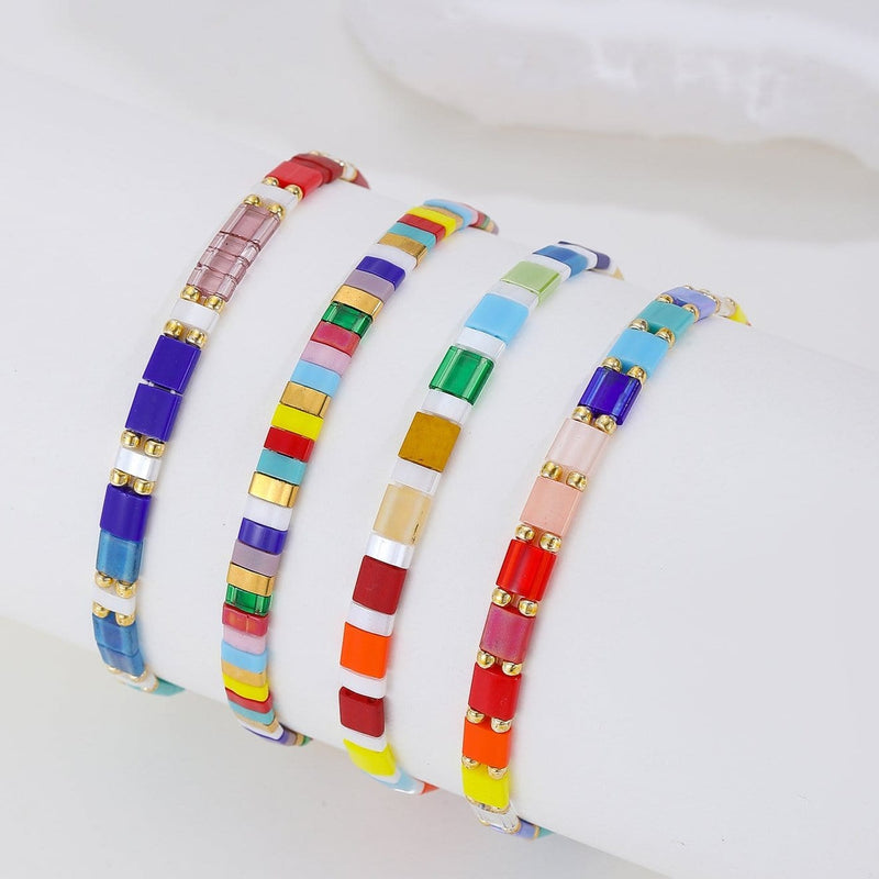 Parure Moana - Bracelets de perles - bracelets perles plates fait main en perles Miyuki par Køss Design