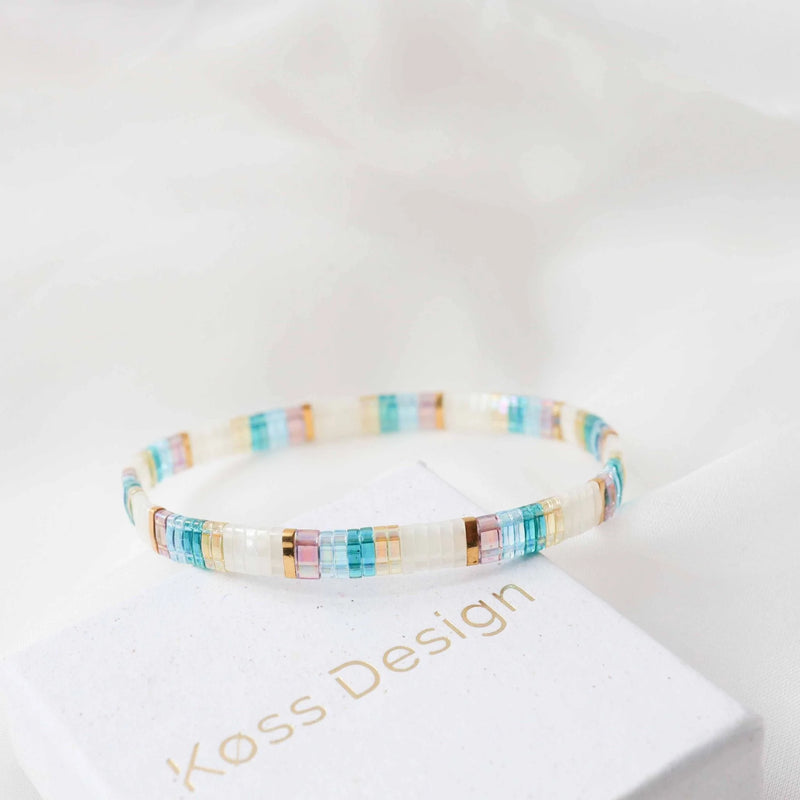 Parure Poly - bracelet en perles Miyuki porté au poignet