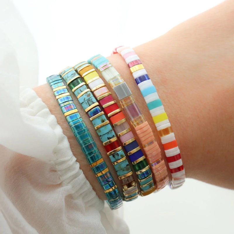 Parure Shine - vue détaillée des perles Miyuki japonaises