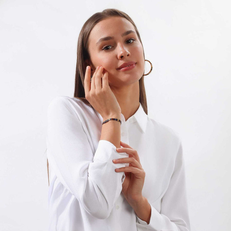 Valeria - bracelet en perles Miyuki porté au poignet