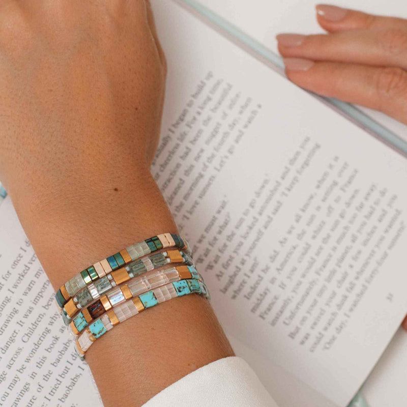 Parure Le Morne - Køss Design bracelets perles plates fait main photo 7