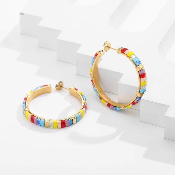 Anka - Boucles d'oreilles - earring fait main en perles Miyuki par Køss Design