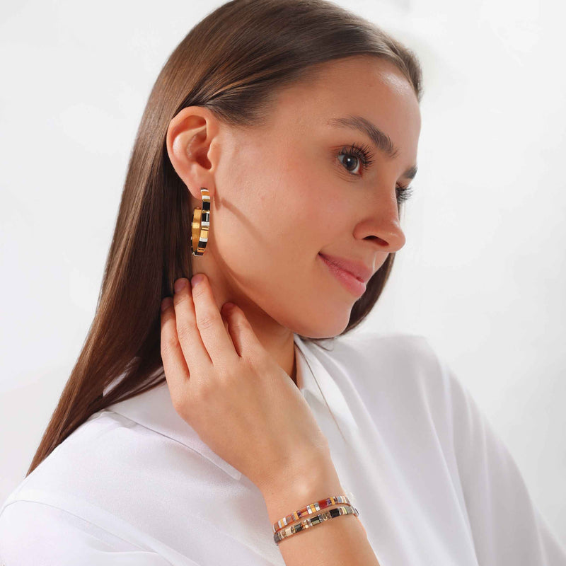 Anna - détail des couleurs et motifs en perles Miyuki Tila