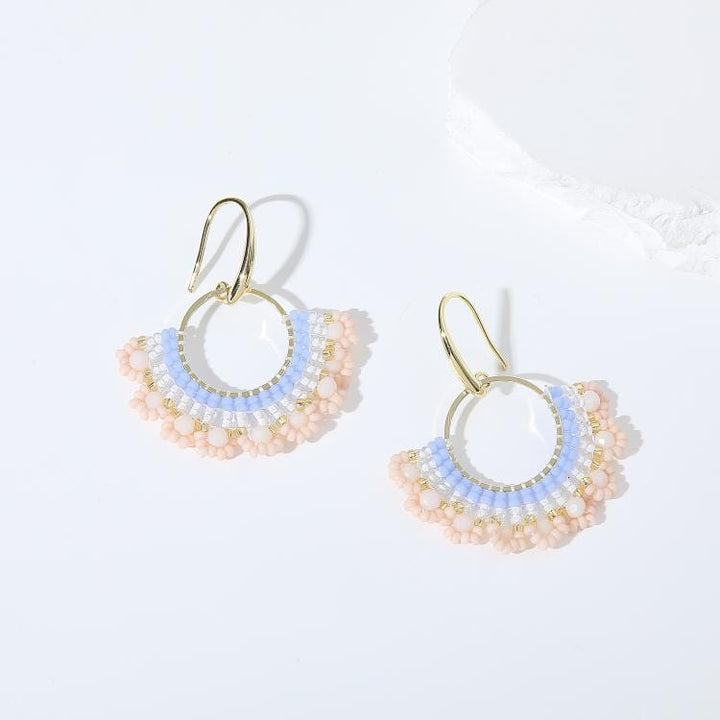 Ava - Boucles d'oreilles - earring fait main en perles Miyuki par Køss Design